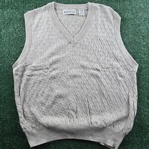 Vintage grand slam cream/tan colored knit sweater vest